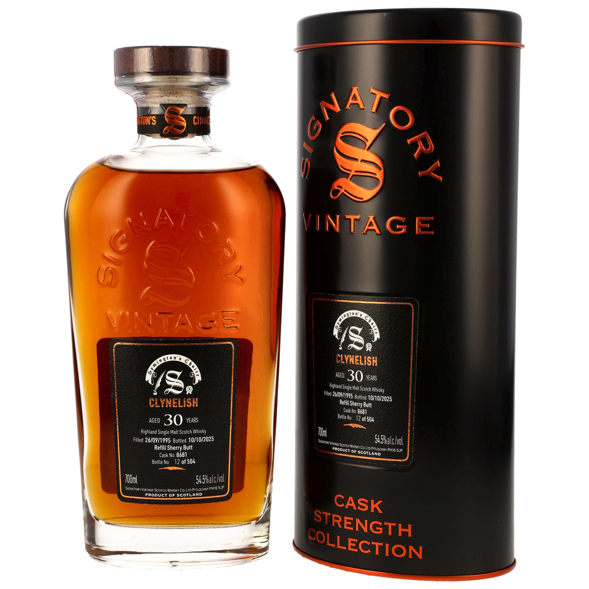 (Pre-Order) Signatory Vintage 1995 Clynelish 30 Year Old Single Cask Single Malt Scotch Whisky
