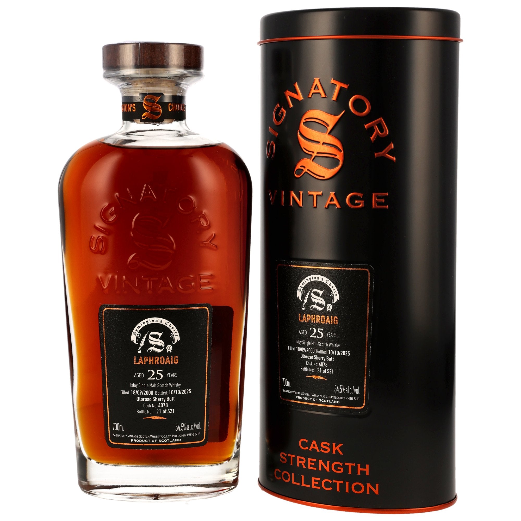 (Pre-Order) Signatory Vintage 2000 Laphroaig 25 Year Old Single Cask Single Malt Scotch Whisky