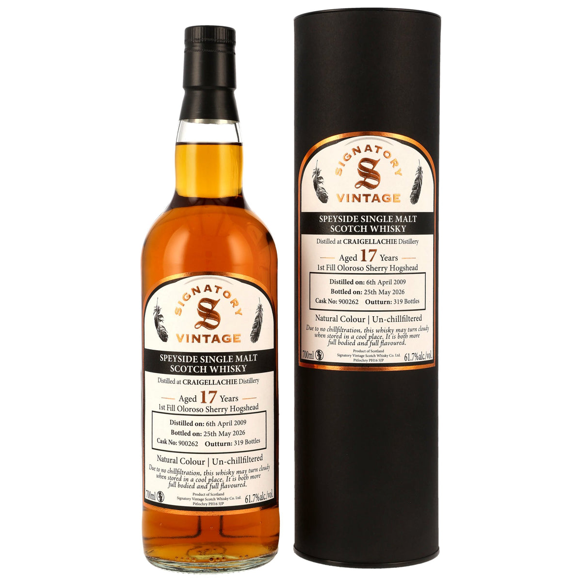 (Pre-Order) Signatory Vintage 2009 Craigellachie 17 year Old Single Cask Single Malt Scotch Whisky