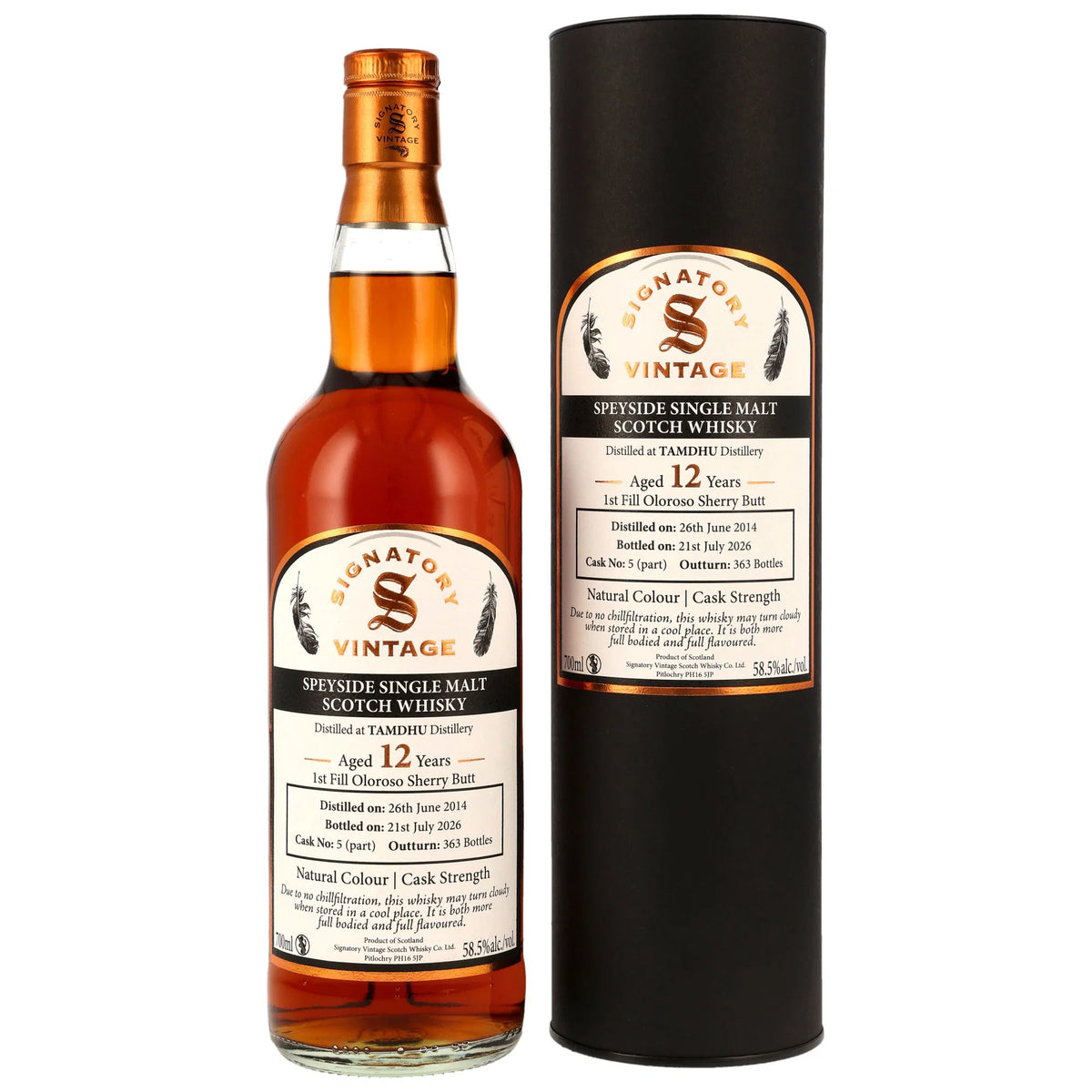 (Pre-Order) Signatory Vintage 2014 Tamdhu 12 Year Old Single Cask Single Malt Scotch Whisky