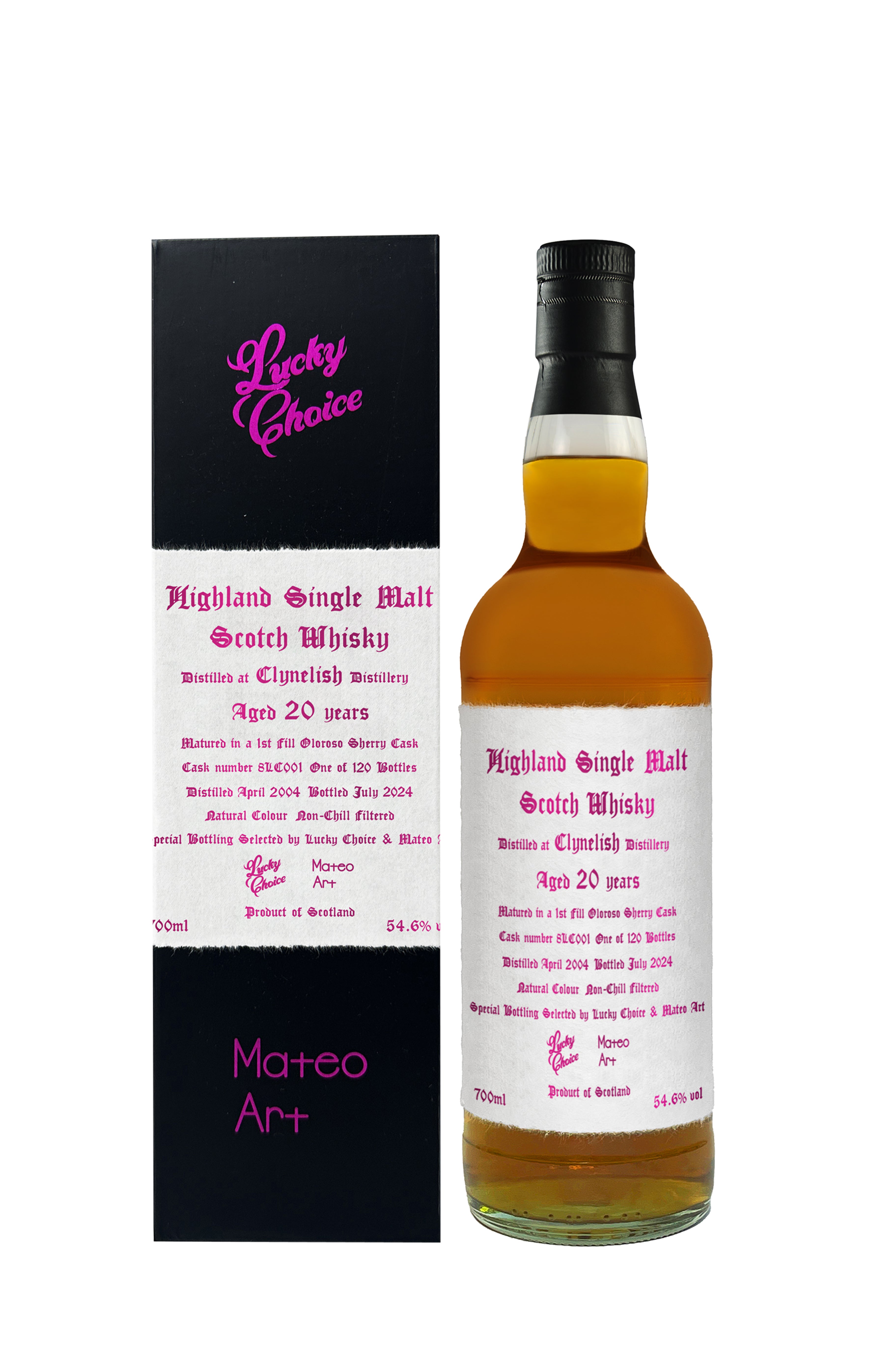 Clynelish 2004 20yo 54.6% 700ml Lucky Choice and Mateo Art