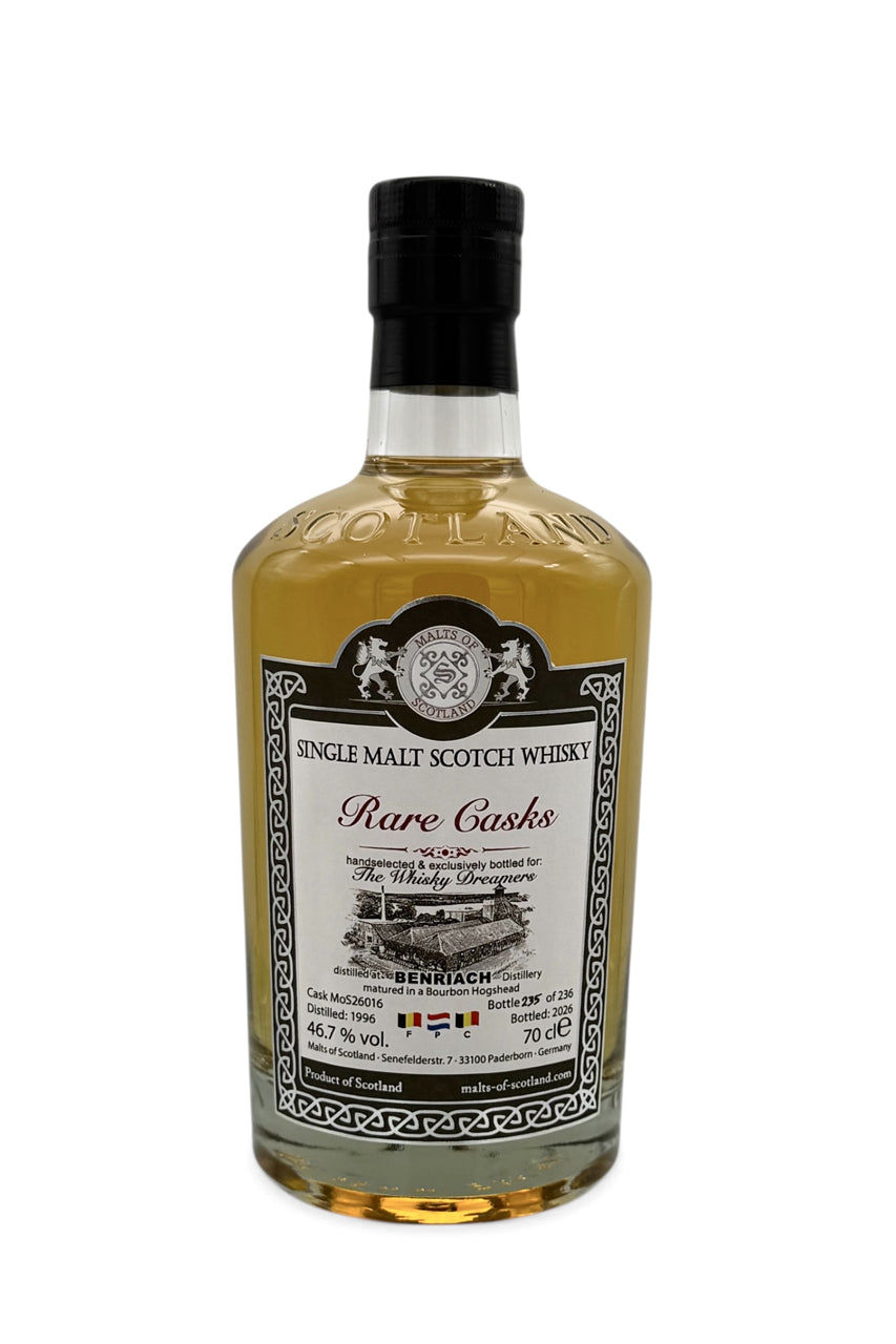 Pre-Sale Malts of Scotland 1996 Benriach 29 Year Old Single Cask Single Malt Scotch Whisky