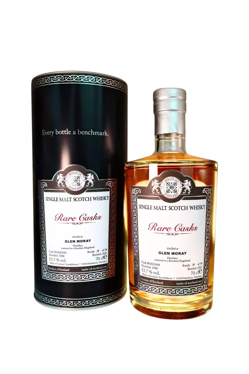 Pre-sale Malts of Scotland 1988 Glen Moray 33 Year Old Single Cask Single Malt Scotch Whisky