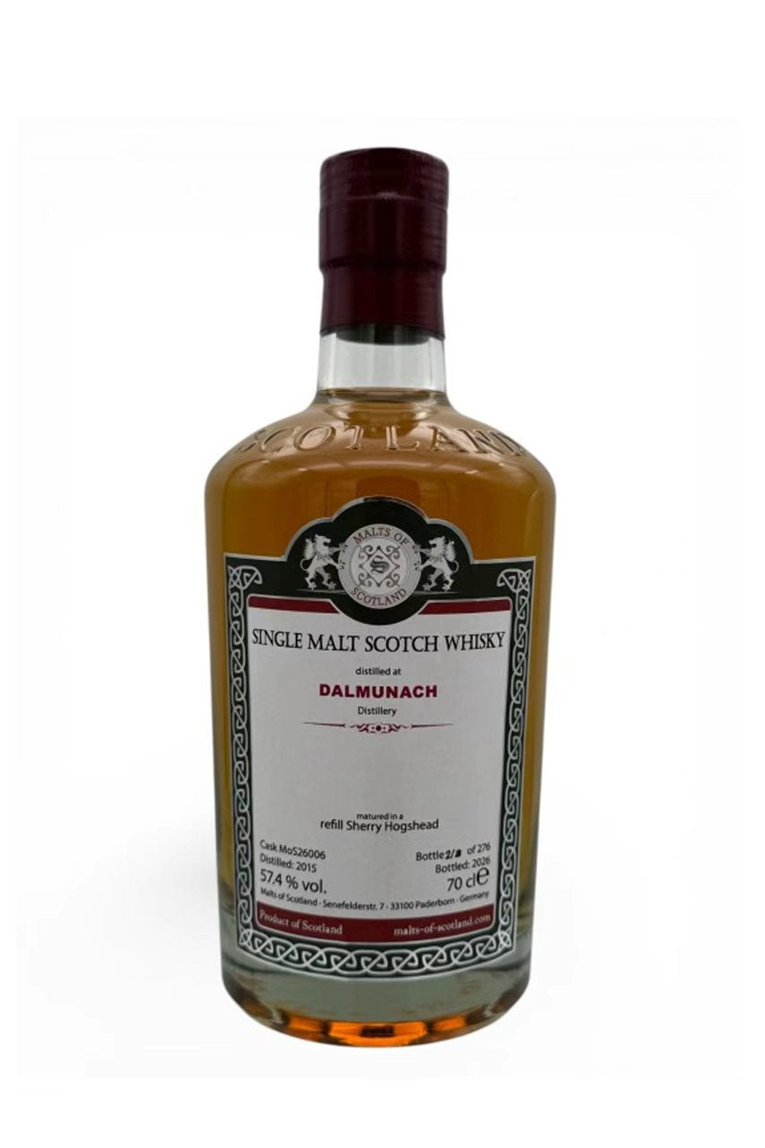 Malts of Scotland 2015 Dalmunach 10 Year Old Single Cask Single Malt Scotch Whisky
