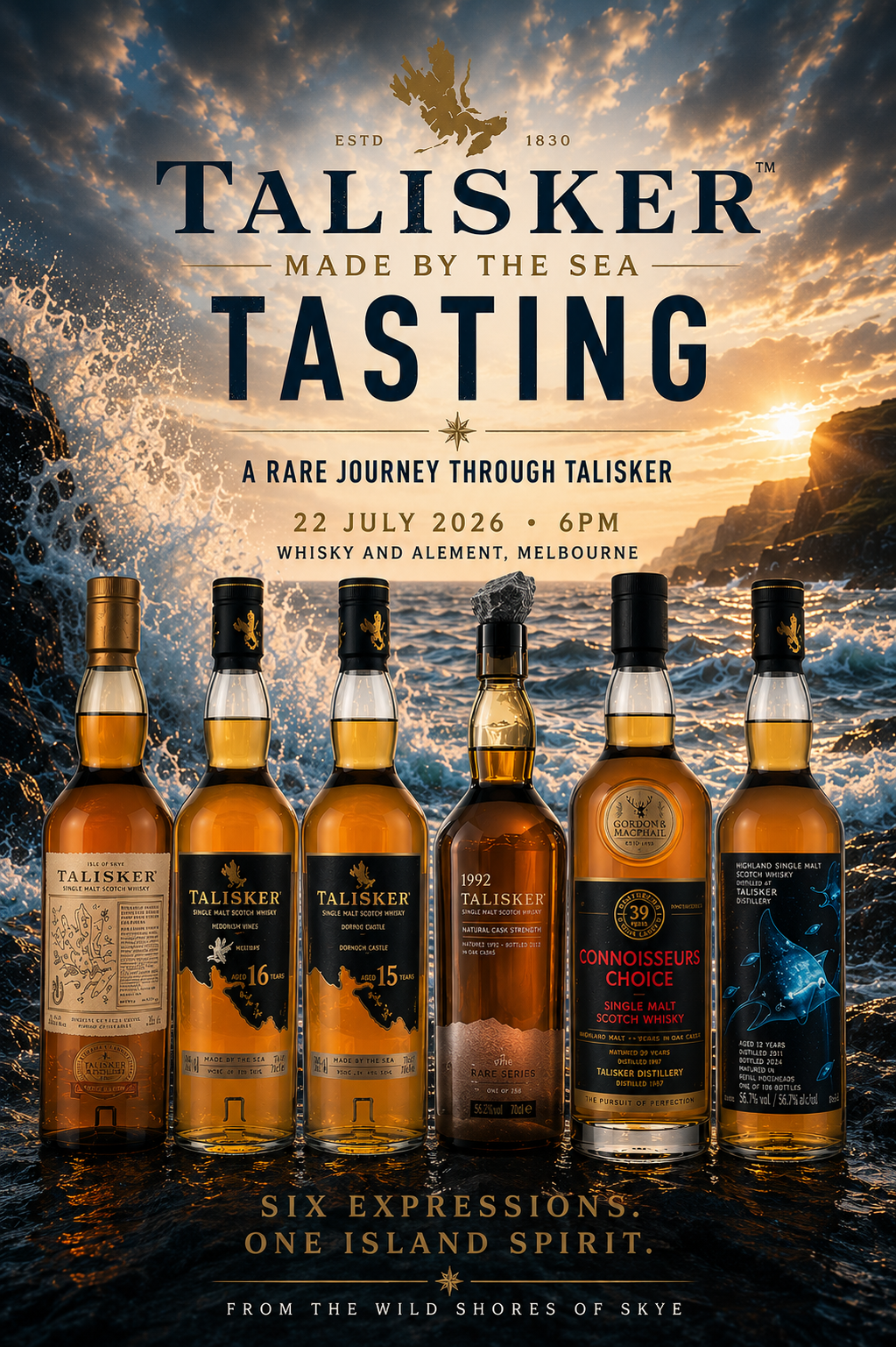 Talisker Through the Ages – Exclusive Whisky & Alement Tasting