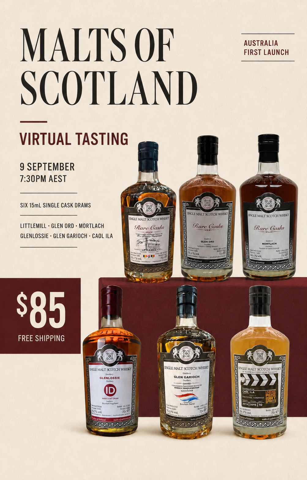 Malts of Scotland Launch Wednesday 9th September - Virtual Tasting