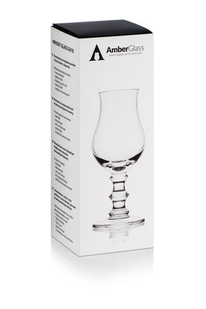 Amber Glass Ribbed Stemmed Crystal Tulip Tasting Glass - G410