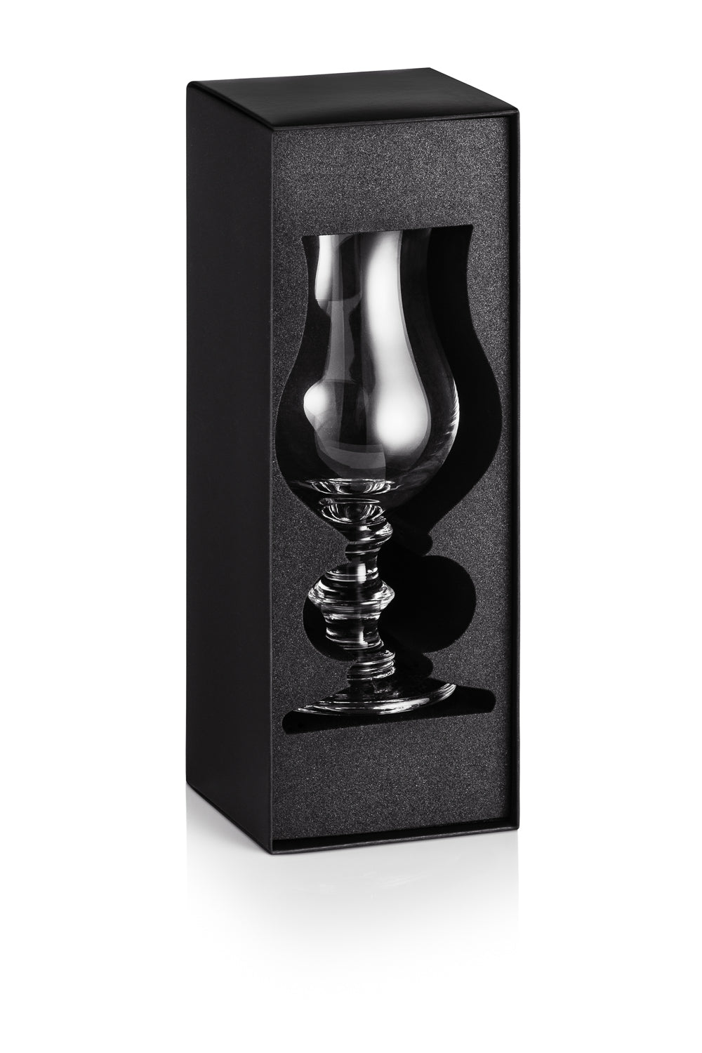 Amber Glass Ribbed Stemmed Crystal Tulip Tasting Glass - G410