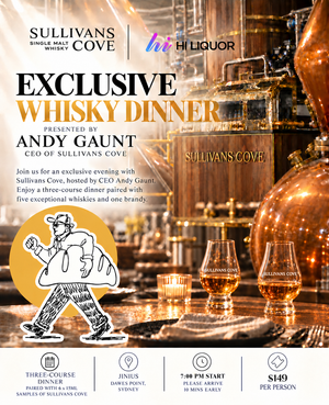 Sullivans Cove Dinner – An Exclusive Evening with CEO Andy Gaunt at Jinius (Friday 13th November)