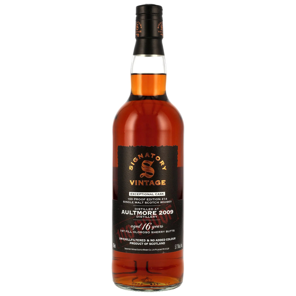 Signatory Vintage 2009 Aultmore 16 Year Old Exceptional Single Cask Single Malt Scotch Whisky