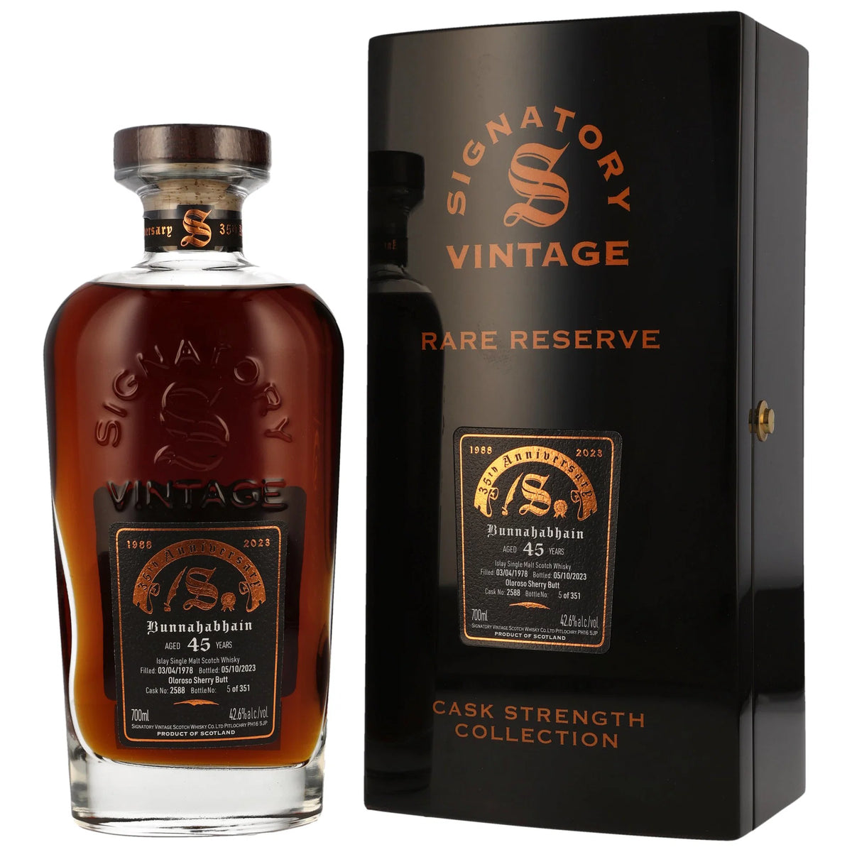 Signatory Vintage 1978 Bunnahabhain 45 Year Old Single Cask Single Malt Scotch Whisky
