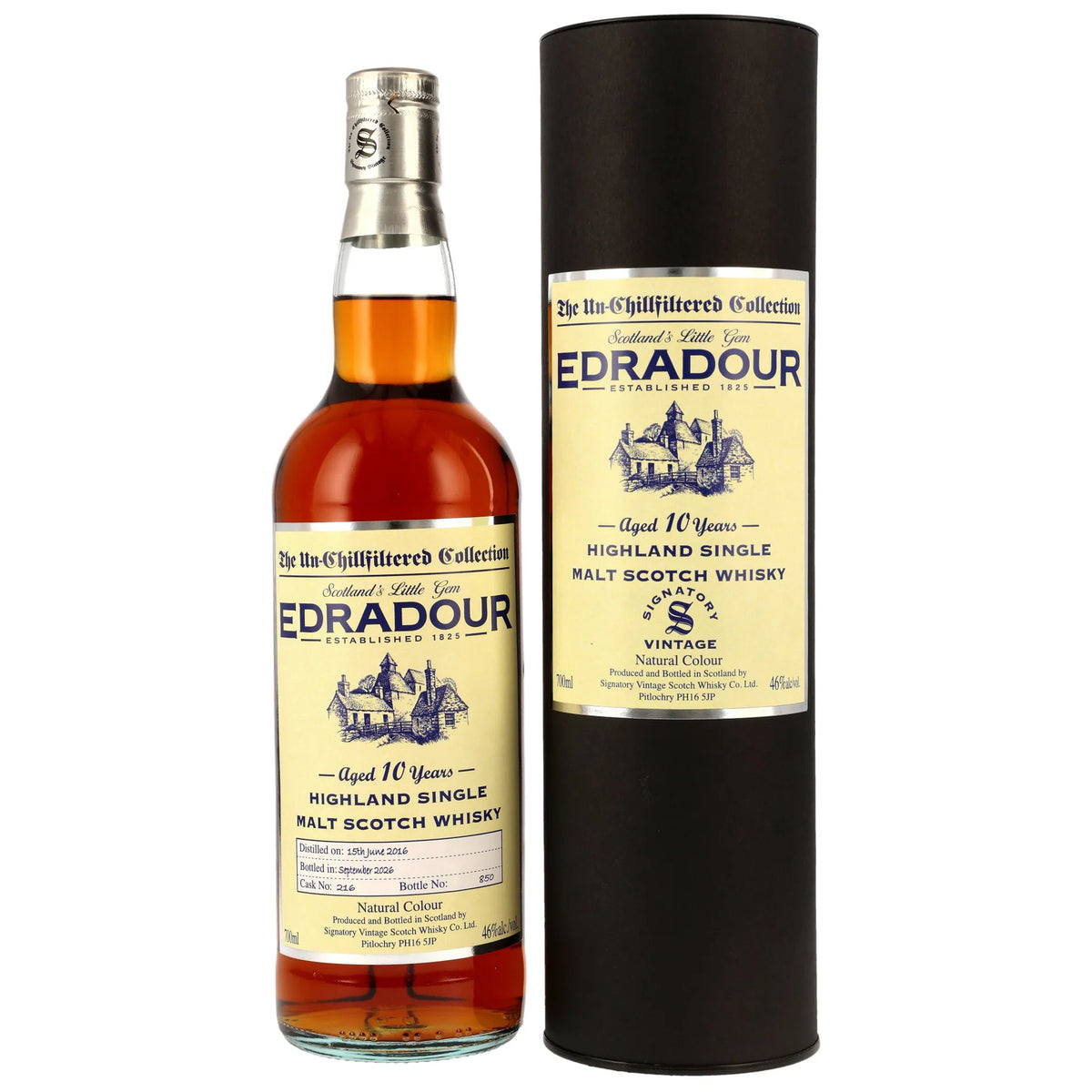 Signatory Vintage 2016 Edradour 10 Year Old Single Cask Single Malt Scotch Whisky