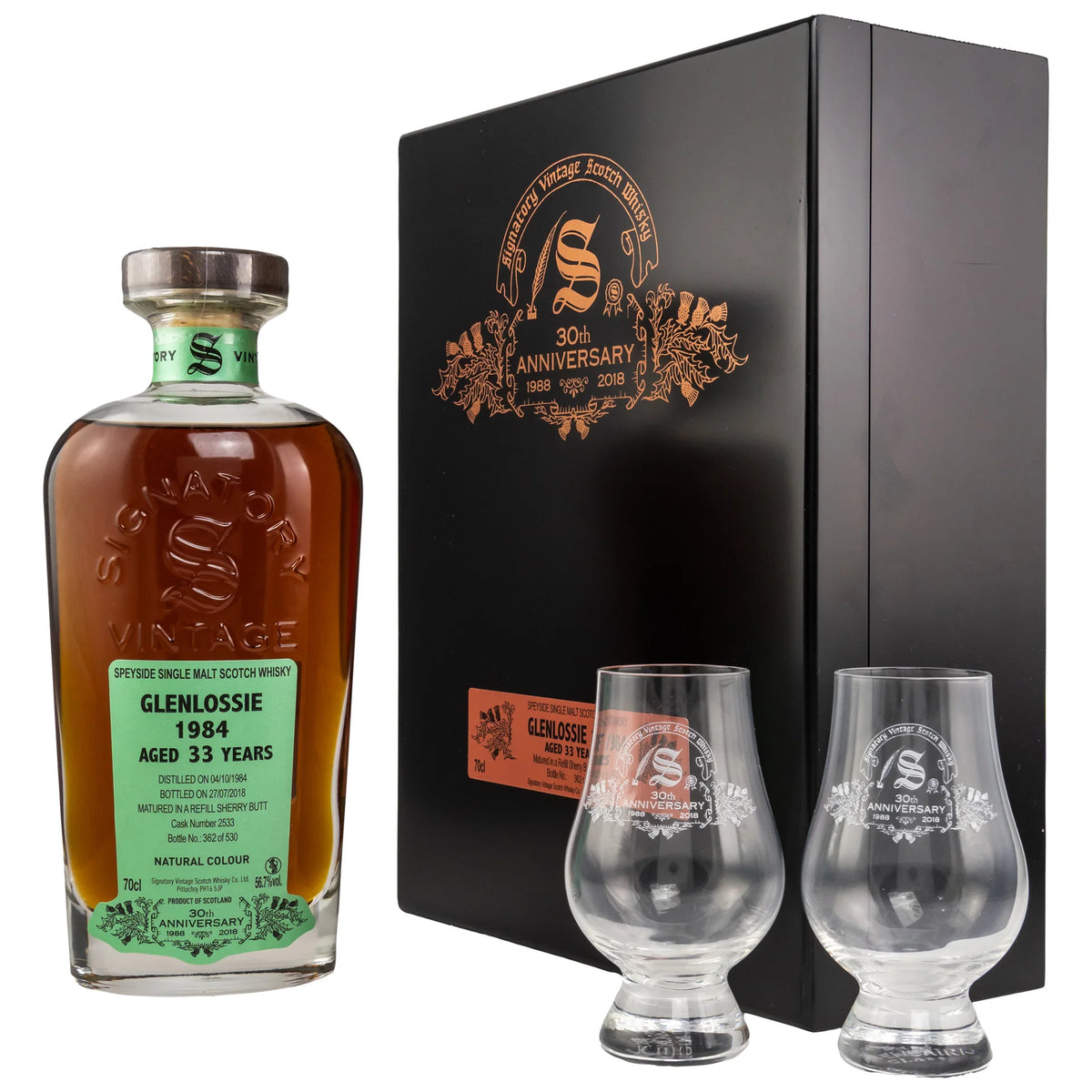 Signatory Vintage 1984 Glenlossie 33 Year Old Single Cask Single Malt Scotch Whisky