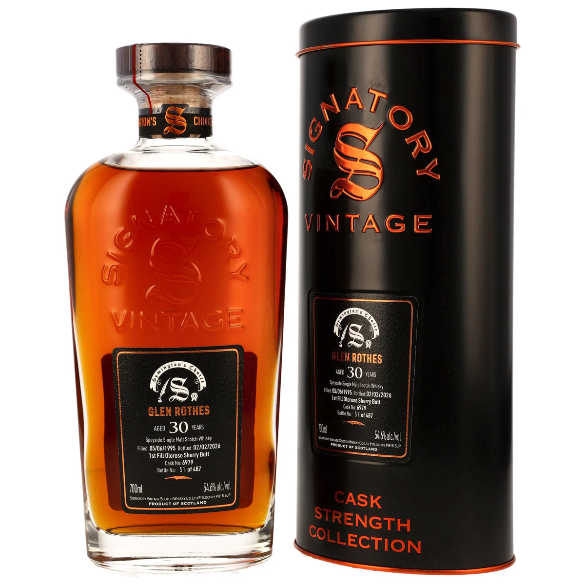 Signatory Vintage 1995 Glenrothes 30 Year Old Single Cask Single Malt Scotch Whisky
