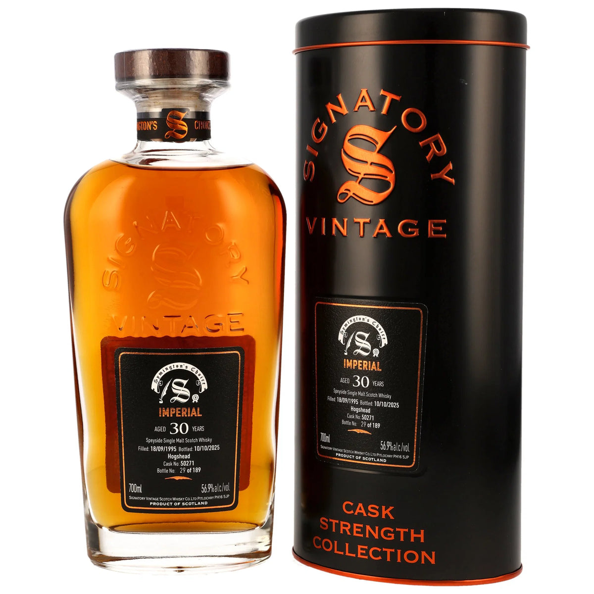 Signatory Vintage 1995 Imperial 30 Year Old Single Cask Single Malt Scotch Whisky