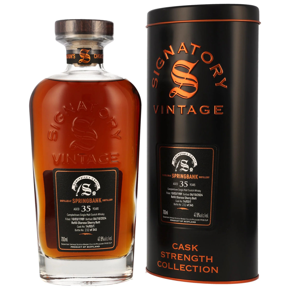 Signatory Vintage 1989 Springbank 35 Year Old Single Cask Single Malt Scotch Whisky