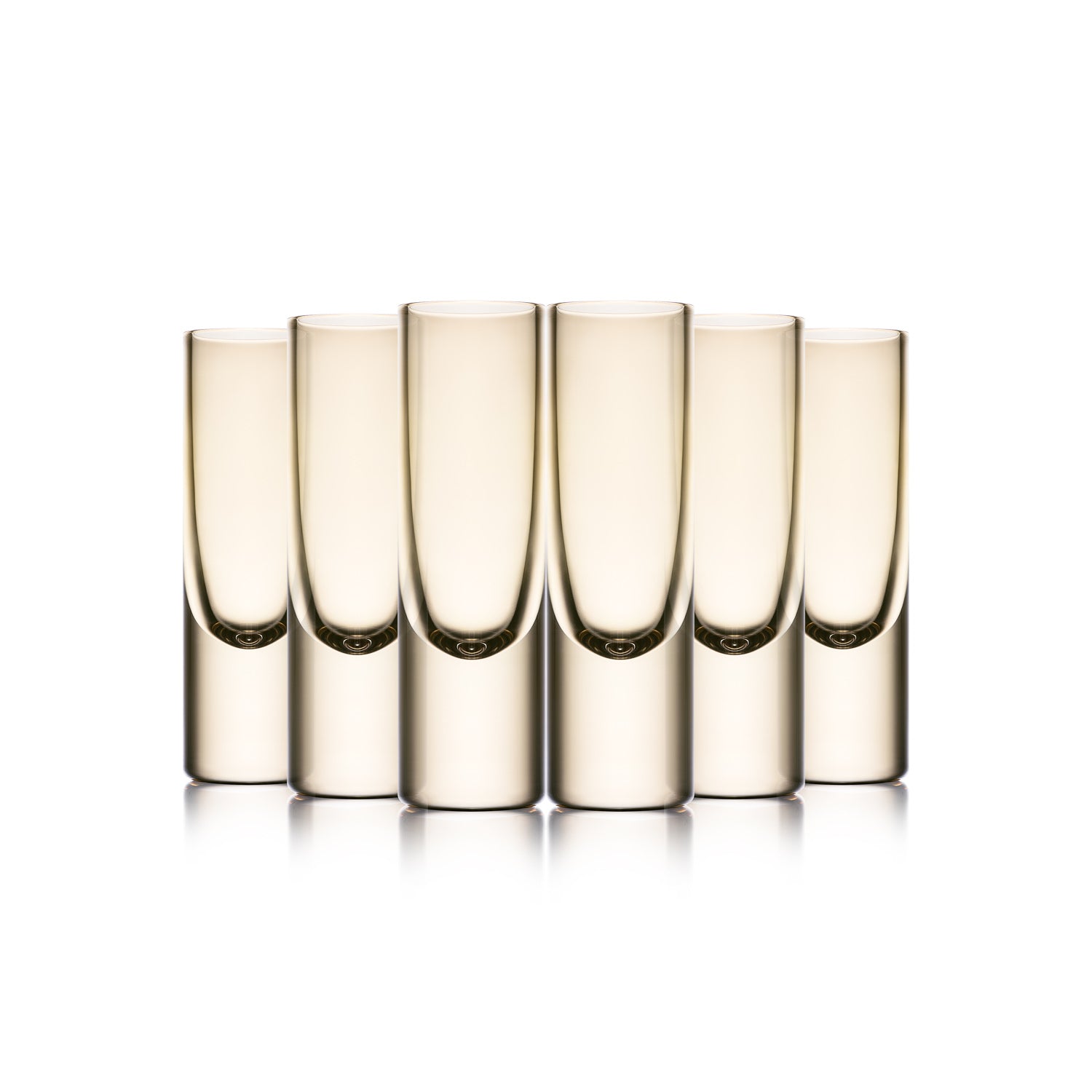 Amber Glass Gold Crystal Shot Glass (40ml) - V101 (6 pack)