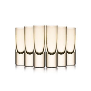 Amber Glass Gold Crystal Shot Glass (40ml) - V101 (6 pack)