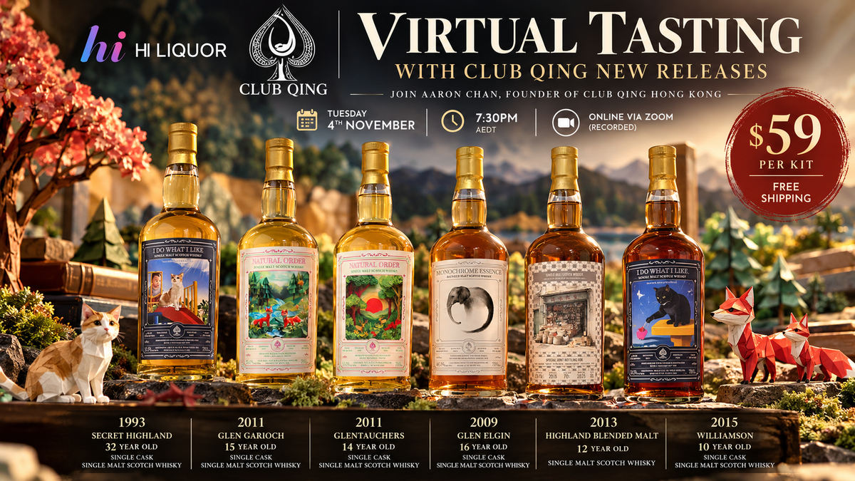 Club Qing Exclusive 2026 Releases with the Founder Aaron Chan Virtual Tasting - Wednesday 4th November