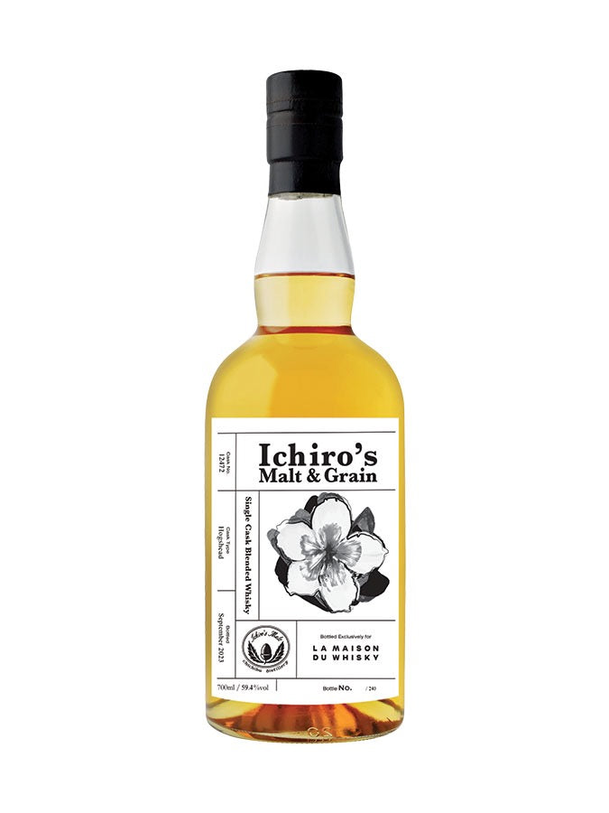 ICHIRO’S MALT Single Cask Blended Whisky #14837 3rd Fill Bourbon Barrel Ex-Peated Flower Series #2