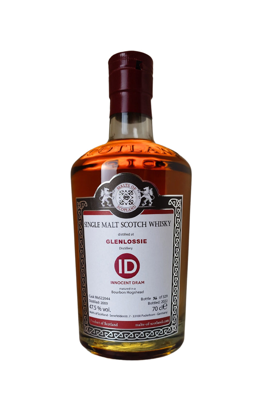 {SAMPLE} Malts of Scotland 2009 Glenlossie 13 Year Old Single Cask Single Malt Scotch Whisky (15mL)
