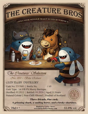 The Creature Bros 2012 Glen Elgin 14 Year Old Single Cask Single Malt Scotch Whisky