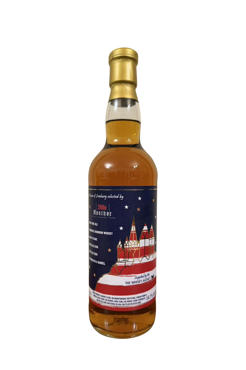 The Whisky Agency 2016 Tennessee 9 Year Old Single Cask Bourbon Whiskey